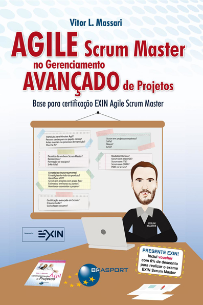 Capa do livro Agile Scrum Master no gerenciamento avançado de projetos